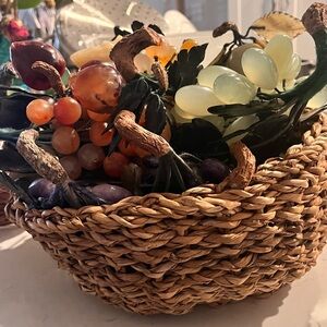 & Other Stories Woven Basket with Glass Fruit Accents
